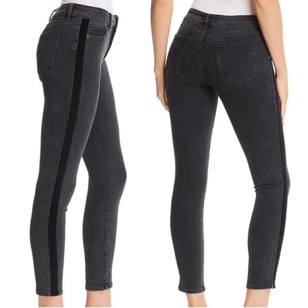 DL1961 Margaux Insta Sculpt Ankle Skinny Morrison Black Wash Jeans Size 27
